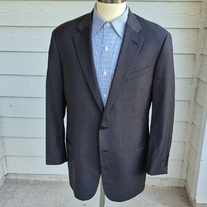 ARMANI COLLEZIONI‎ Italy Dark Grey Giorgio Wool Mens Sz 44 R Sport Coat Blazer